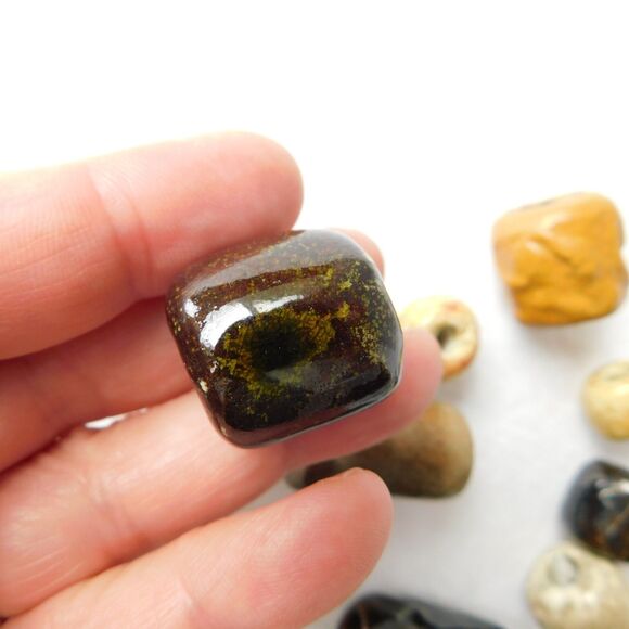 Vintage Macrame Beads Ceramic Handmade Lot fo 12 Rustic, Large Hole Glazed Clay - Picture 13 of 14